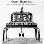 1901 - Zeichnung der neu eingebauten Kirchturmuhr