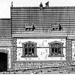 1895 - Zeichnung des geplanten Spritzenhauses und Lehrerinnenwohnhauses