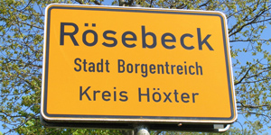 Rösebeck - Ortsschild
